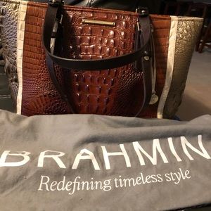 Brahmin leather purse tote
